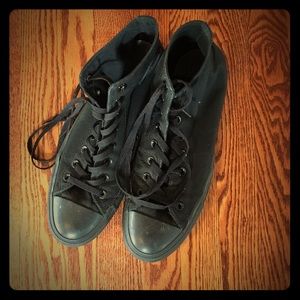 All black Converse All-Stars